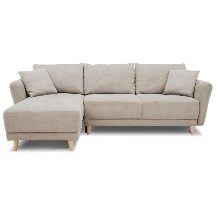 Canapé d'angle convertible réversible 3-4 places CLAUDIUS - Tissu Be