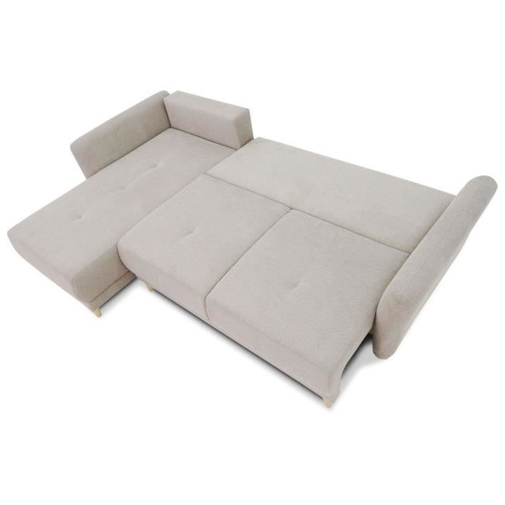 Canapé d'angle convertible réversible 3-4 places CLAUDIUS - Tissu Be