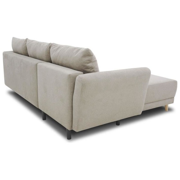Canapé d'angle convertible réversible 3-4 places CLAUDIUS - Tissu Be