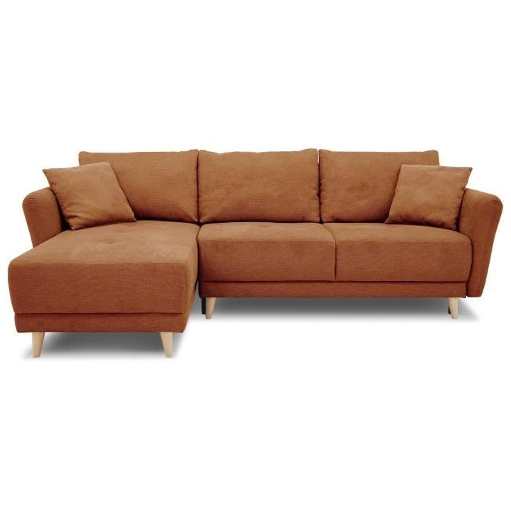 Canapé d'angle convertible réversible 3-4 places CLAUDIUS - Tissu Te