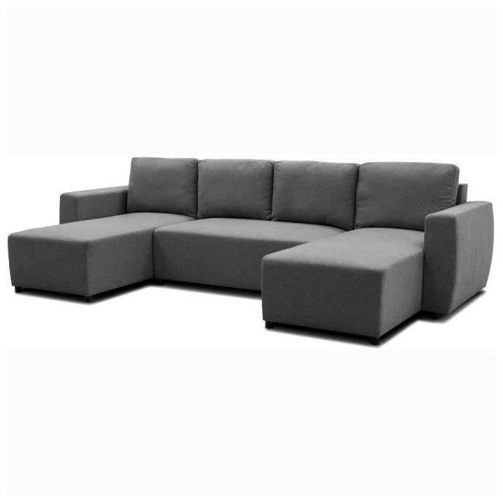 Canapé d'angle convertible panoramique PHARELL 5/6 places - Tissu ant