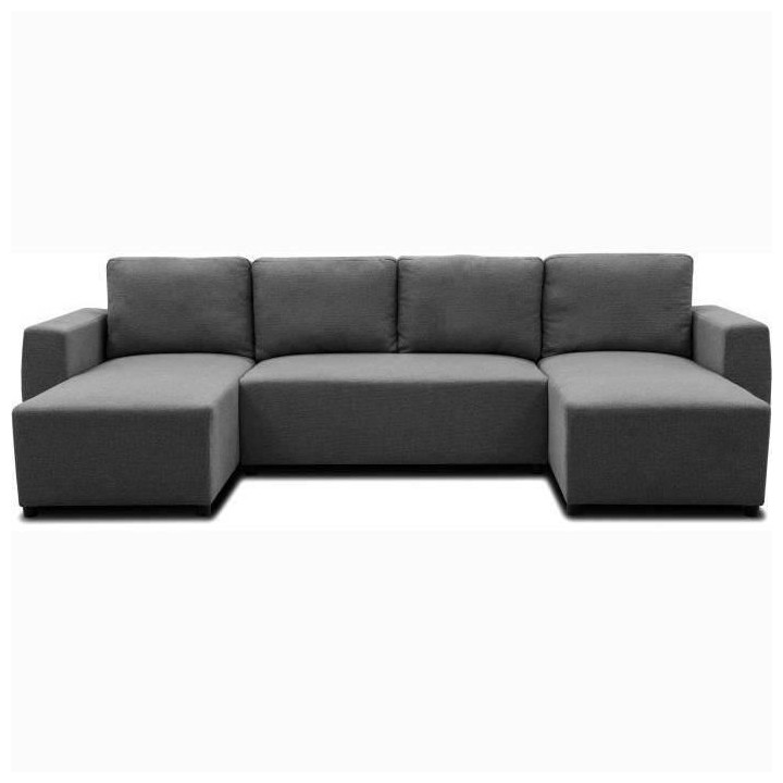 Canapé d'angle convertible panoramique PHARELL 5/6 places - Tissu ant