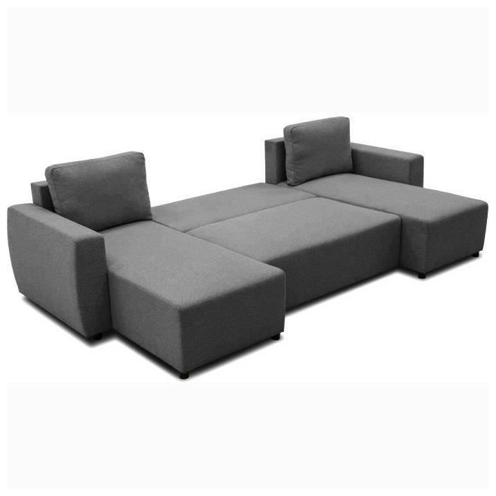 Canapé d'angle convertible panoramique PHARELL 5/6 places - Tissu ant