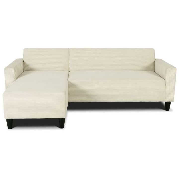 Canapé d'angle fixe réversible 4 places BOB - Velours côtelé - Bei