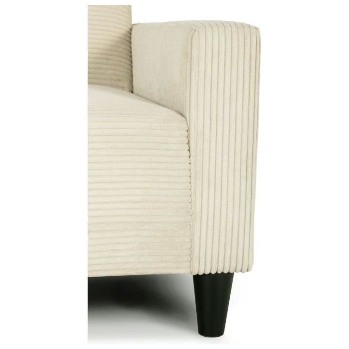 Canapé d'angle fixe réversible 4 places BOB - Velours côtelé - Bei