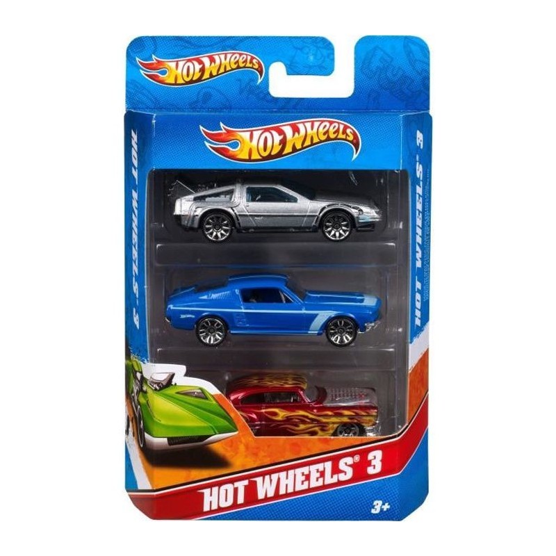 HOT WHEELS Coffret de 3 voitures (modele aléatoire)