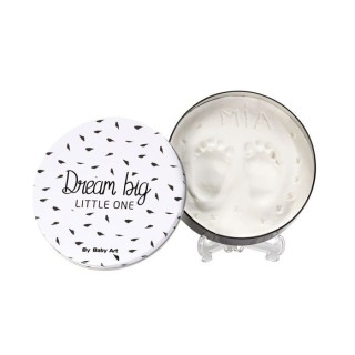 Baby Art Magic Box Round - Boîte Métal avec Kit Empreintes Mains et