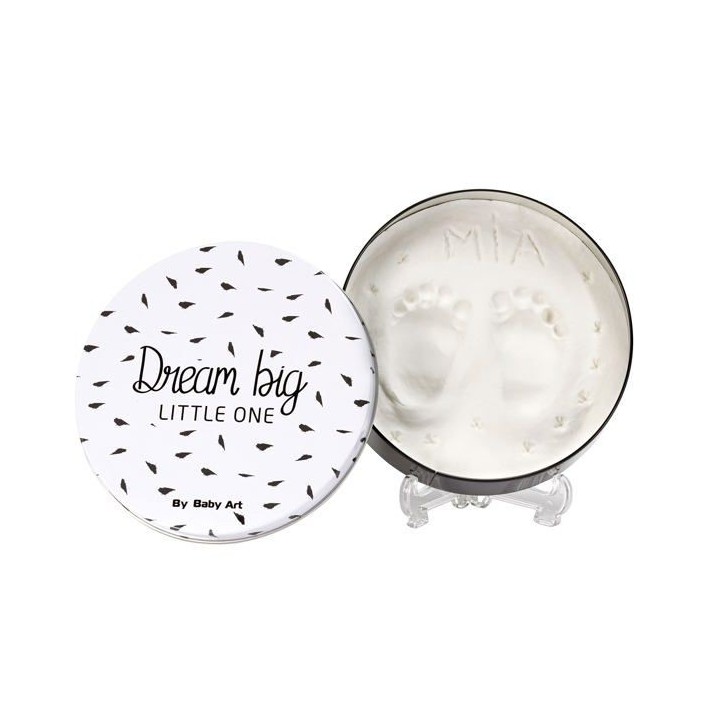 Baby Art Magic Box Round - Boîte Métal avec Kit Empreintes Mains et