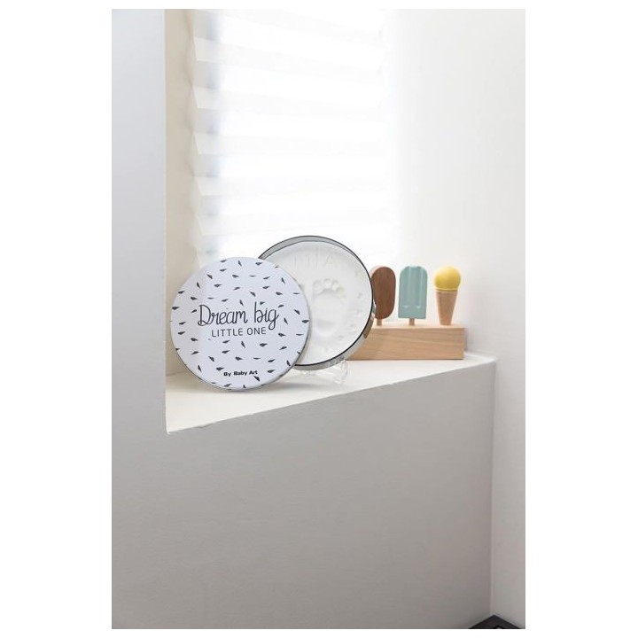 Baby Art Magic Box Round - Boîte Métal avec Kit Empreintes Mains et