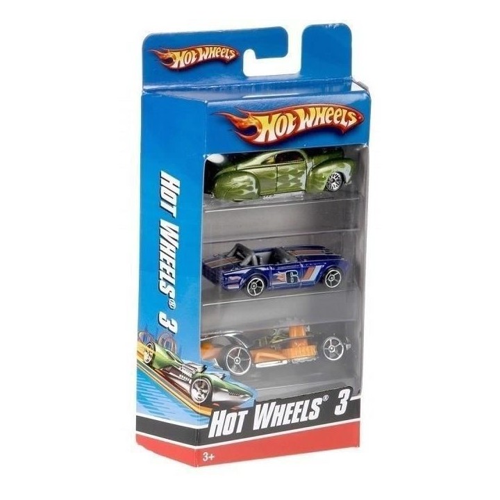 HOT WHEELS Coffret de 3 voitures (modele aléatoire)