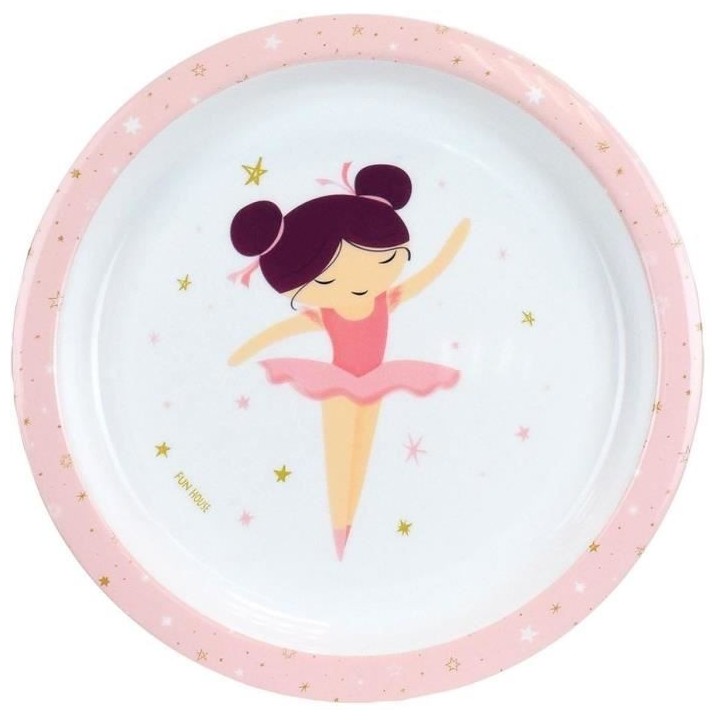 BALLERINE - Lot vaisselle pour enfant avec verre, assiette creuse, ass