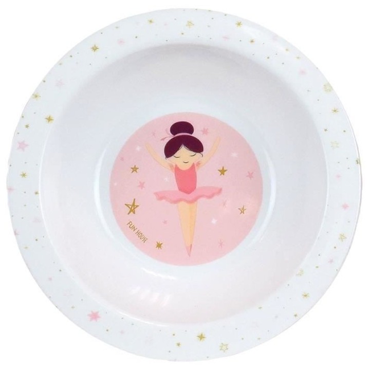 BALLERINE - Lot vaisselle pour enfant avec verre, assiette creuse, ass