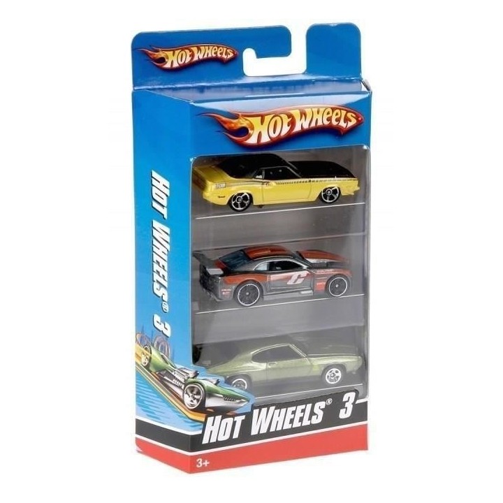 HOT WHEELS Coffret de 3 voitures (modele aléatoire)