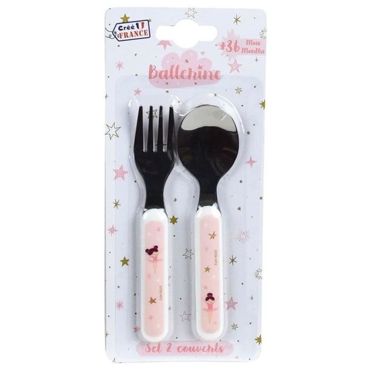 BALLERINE - Lot vaisselle pour enfant avec verre, assiette creuse, ass