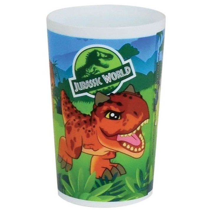 JURASSIC WORLD - Lot vaisselle pour enfant avec verre, assiette creuse