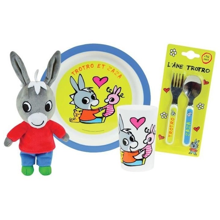 Lot Vaisselle Trotro pour Enfant - FUN HOUSE - 006374 - Verre, Assiett