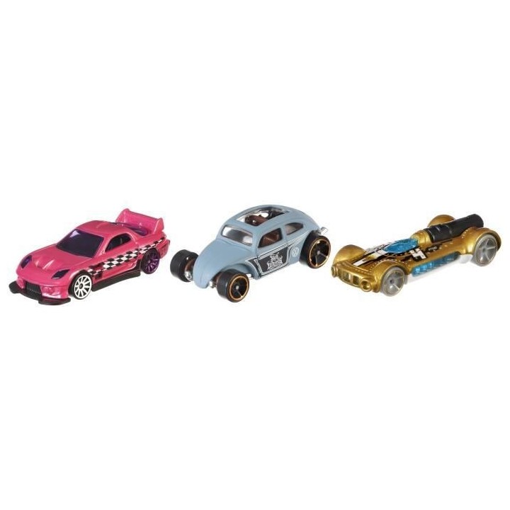 HOT WHEELS Coffret de 3 voitures (modele aléatoire)