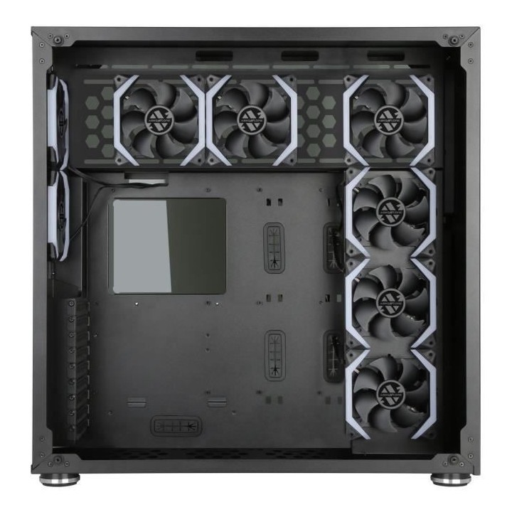 ABKONCORE BOITIER PC R780 Sync - rétro éclairage RGB - Noir - Verre