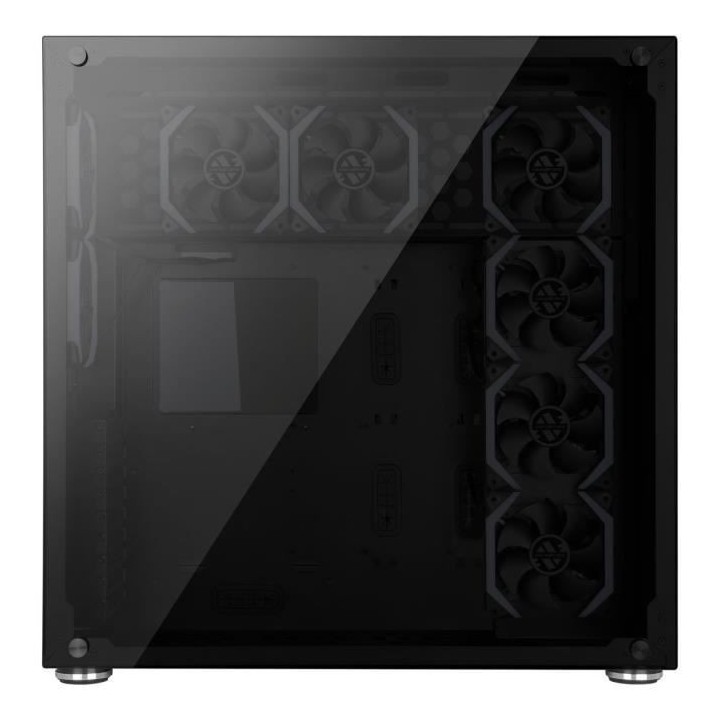 ABKONCORE BOITIER PC R780 Sync - rétro éclairage RGB - Noir - Verre