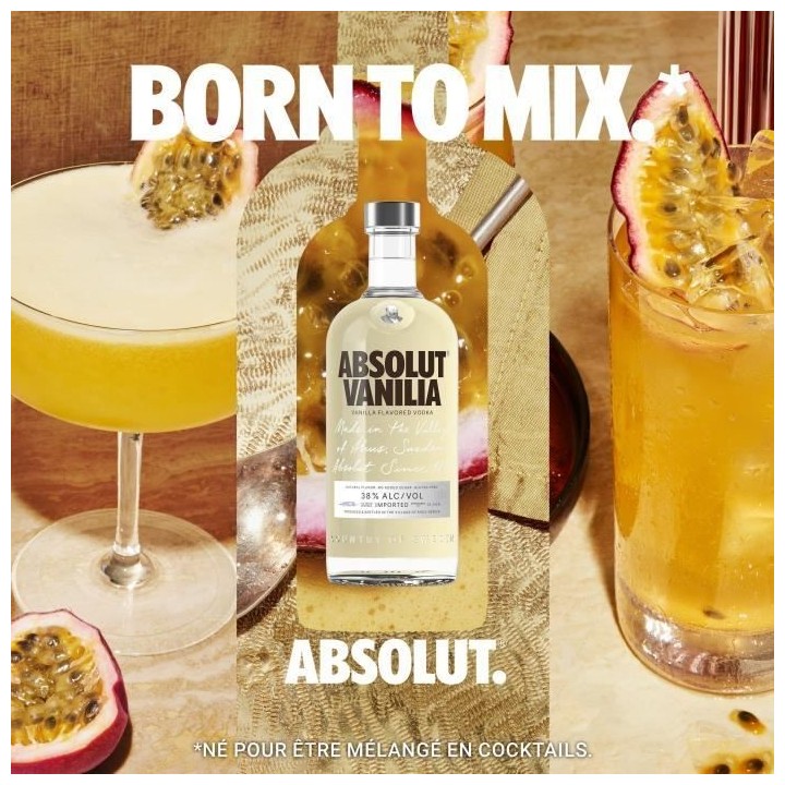 Absolut - Vanille - Vodka aromatisée - 38,0% Vol.