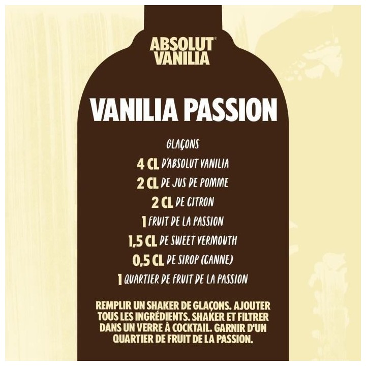 Absolut - Vanille - Vodka aromatisée - 38,0% Vol.