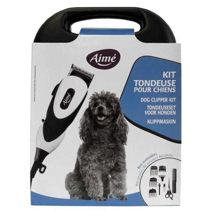 AIME Coffret Tondeuse électrique - 12 W - Pour chien