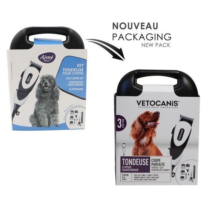 AIME Coffret Tondeuse électrique - 12 W - Pour chien