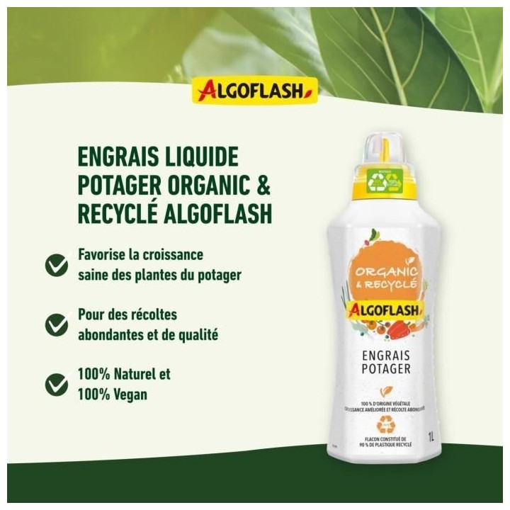 Engrais liquide potager - ALGOFLASH NATURASOL NATURASOL - Organic et R