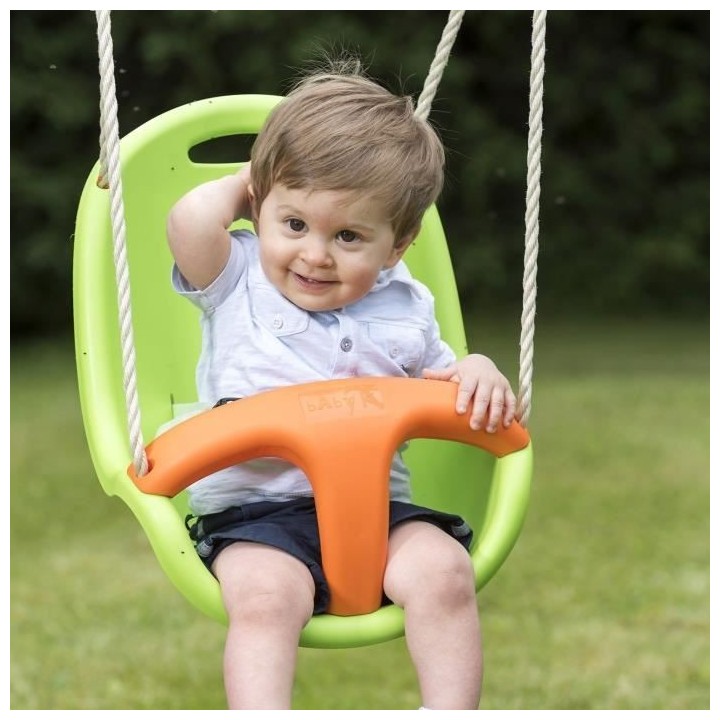 Siege bébé vert et orange BABY'K - pour portique 1,90 a 2,50m - TRIG