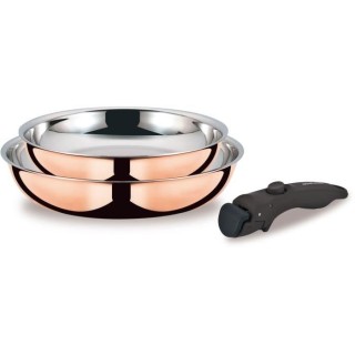 Set de 2 poeles 22-26 cm + 1 poignée - ARTHUR MARTIN - AM438GT - 3 co