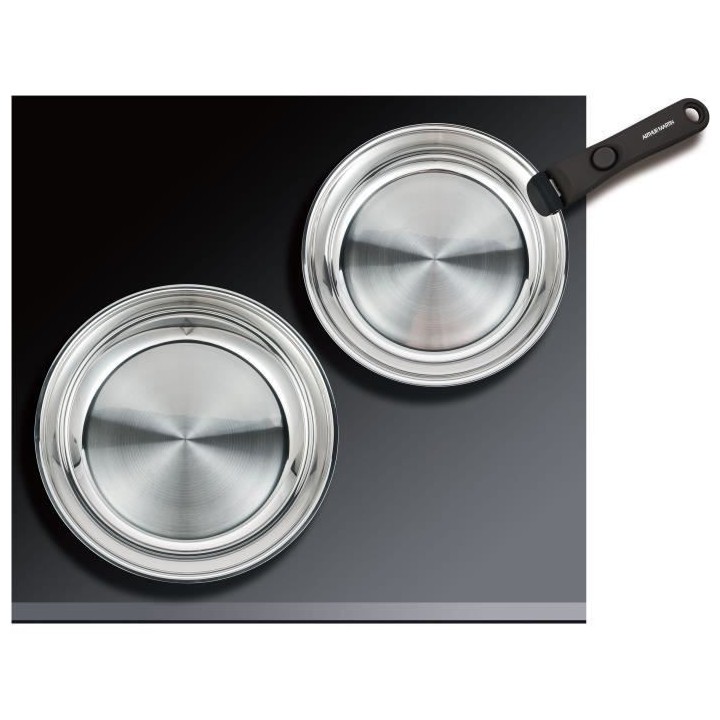 Set de 2 poeles 22-26 cm + 1 poignée - ARTHUR MARTIN - AM438GT - 3 co