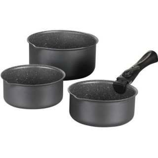 Batterie de cuisine ARTHUR MARTIN AM777GM Set de 3 casseroles - Gris M