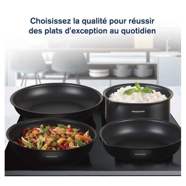 Batterie de cuisine - Tous feux dont induction - Arthur Martin - AM053