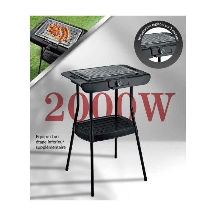 Barbecue Electrique sur pied - FAGOR - FGBB20 - 2000 W - Idéal pour g