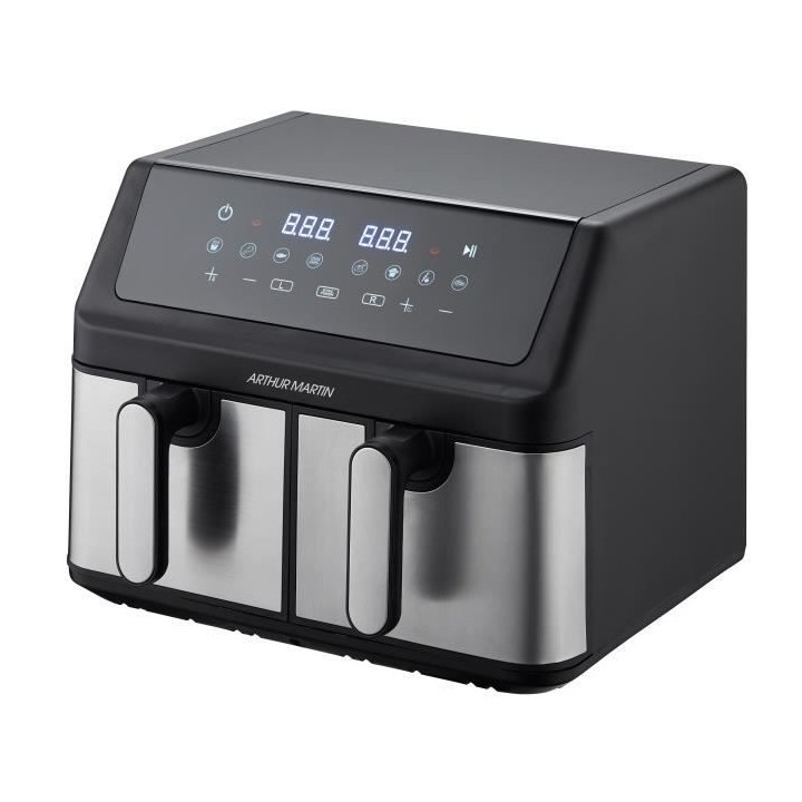 Friteuse sans huile - ARTHUR MARTIN - Airfryer - 2 cuves de 4,5L - 200