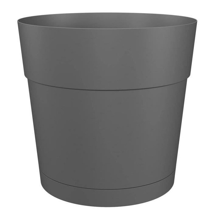 Pot a fleurs et plantes rond CAPRI LARGE - Plastique - Réservoir d'ea