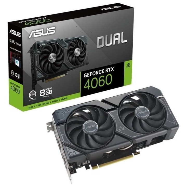 Carte graphique GeForce ASUS RTX 4060 DUAL OC 8Go