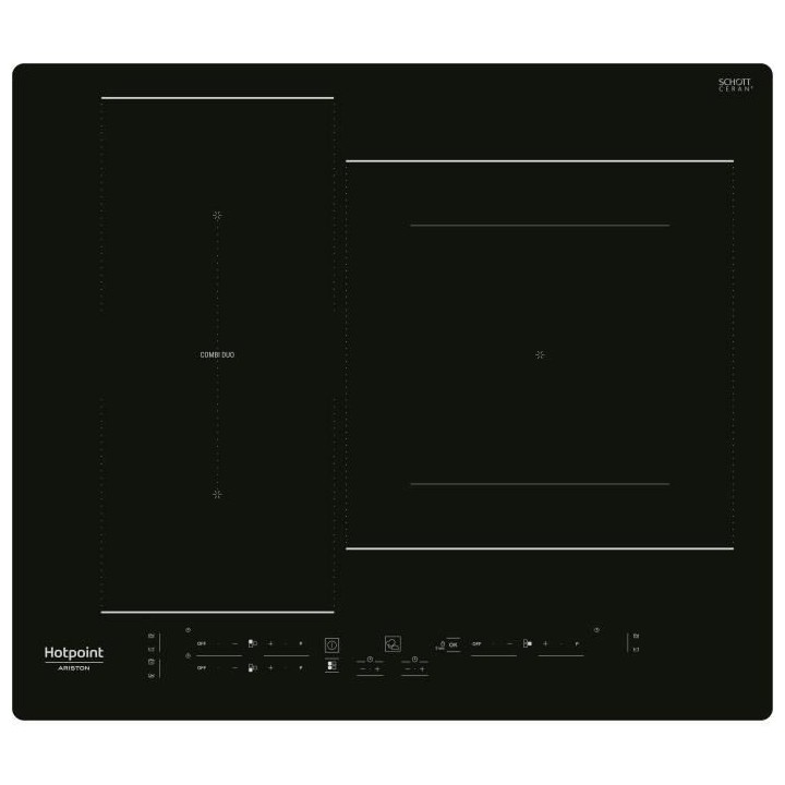 Table de cuisson induction - HOTPOINT - 3 zones - HB2760BNE - L 59 x P