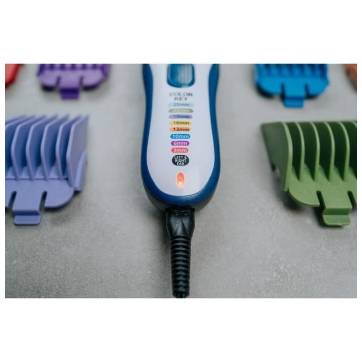 Tondeuse a cheveux - WAHL - COLOR PRO CORDLESS - 3,5 W - 8 sabots - Au