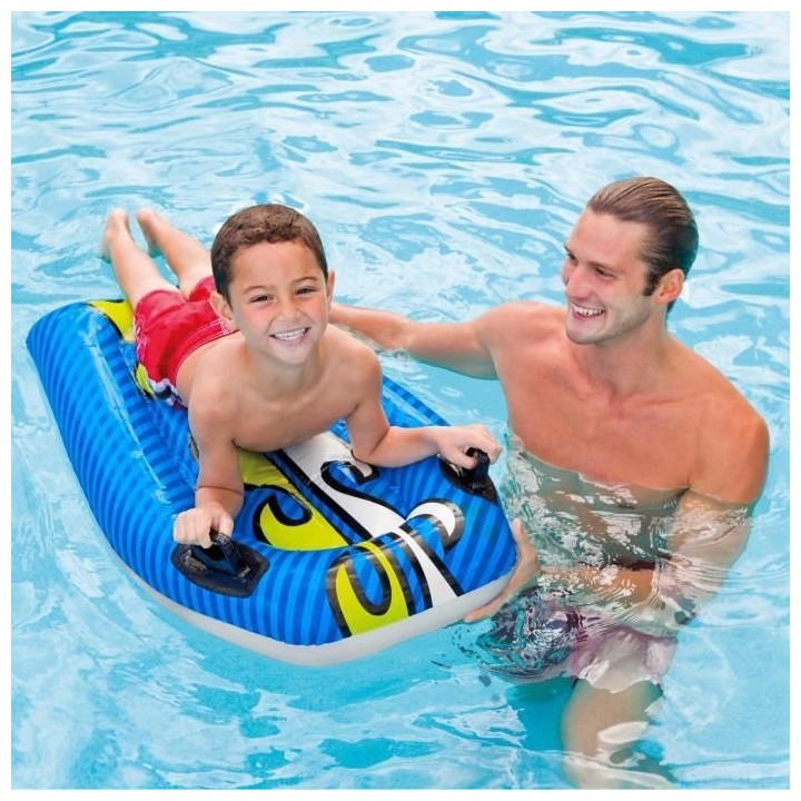 Bodyboard Gonflable Enfant - INTEX - 112x62 Cm - 2 Modeles Assortis -