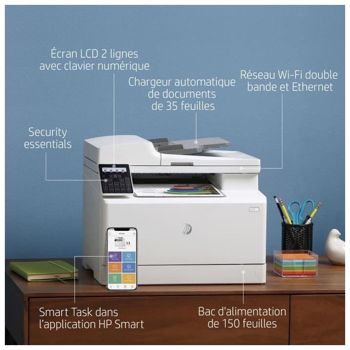 Imprimante multifonction HP Color LaserJet Pro M183fw laser couleur Co