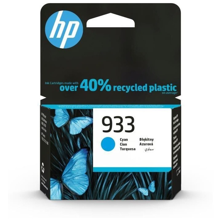 HP 933 Cartouche d'encre cyan authentique (CN058AE) pour HP OfficeJet