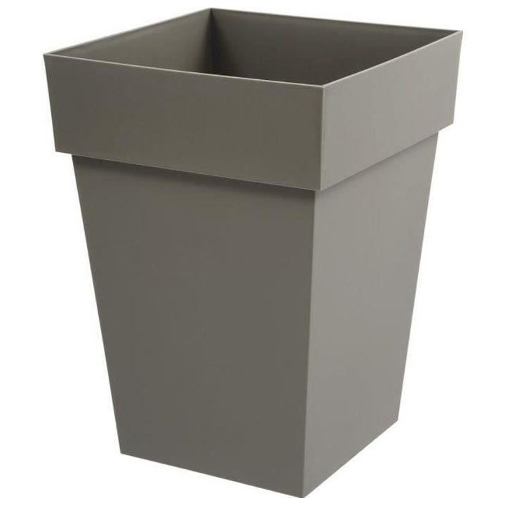 EDA Pot de fleur mi-haut carré Toscane - 39 x 39 x H 53 cm - 51 L - T