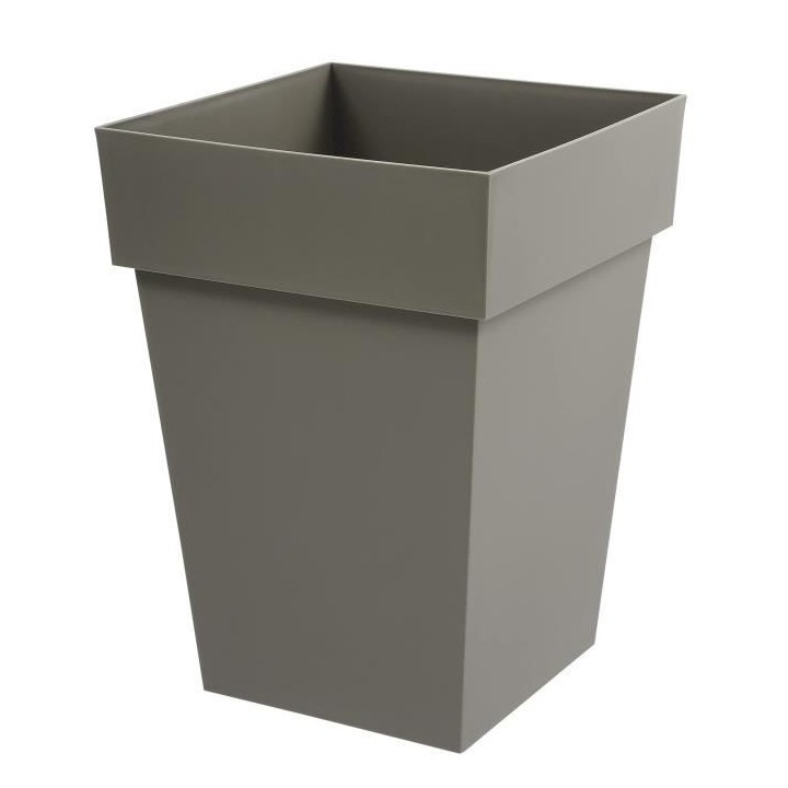 EDA Pot de fleur mi-haut carré Toscane - 39 x 39 x H 53 cm - 51 L - T