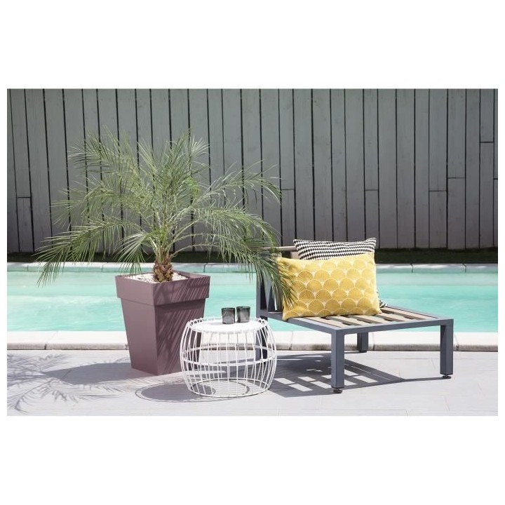 EDA Pot de fleur mi-haut carré Toscane - 39 x 39 x H 53 cm - 51 L - T