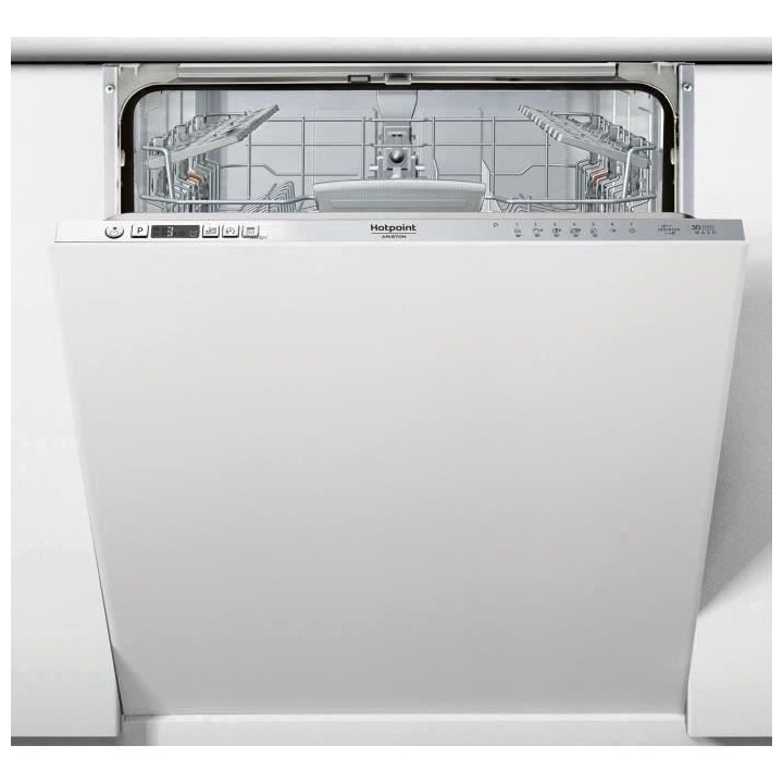 Lave-vaisselle tout intégrable HOTPOINT HI5030W - 14 couverts - Induc
