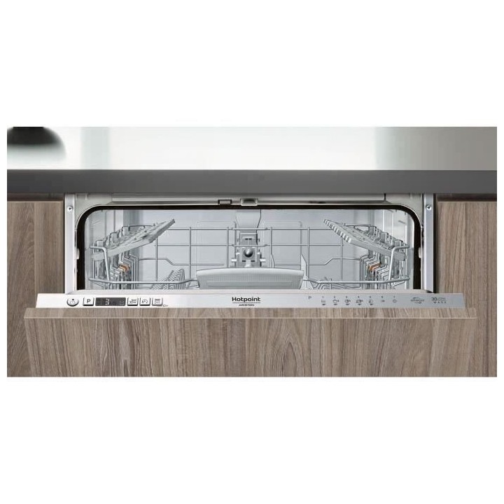 Lave-vaisselle tout intégrable HOTPOINT HI5030W - 14 couverts - Induc