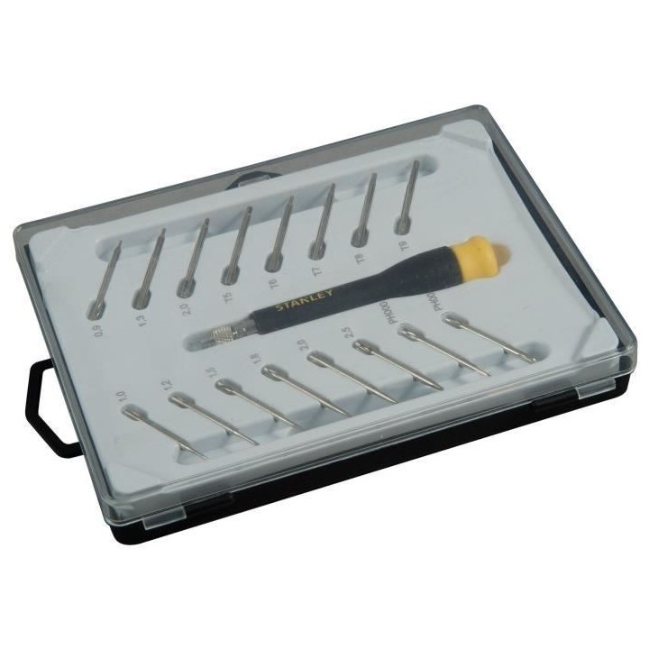 Jeu de 16 Micro Tournevis Multilames - STANLEY - STHT0-62633 - Fente +