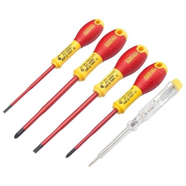 Jeu de 5 Tournevis - STANLEY FATMAX - XTHT0-62693 - Slim Isolés 1000V