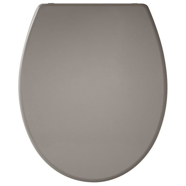 Abattant WC Presto Taupe - Thermodur - Frein de chute - Fixation par l